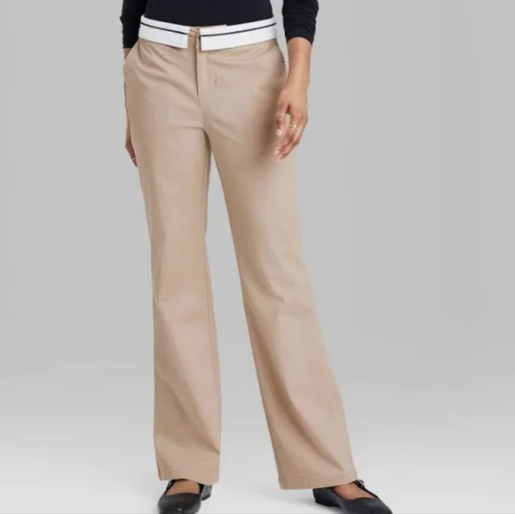 Wild Fable Mid-Rise Foldover Pants size 10 NWT - Picture 2 of 10